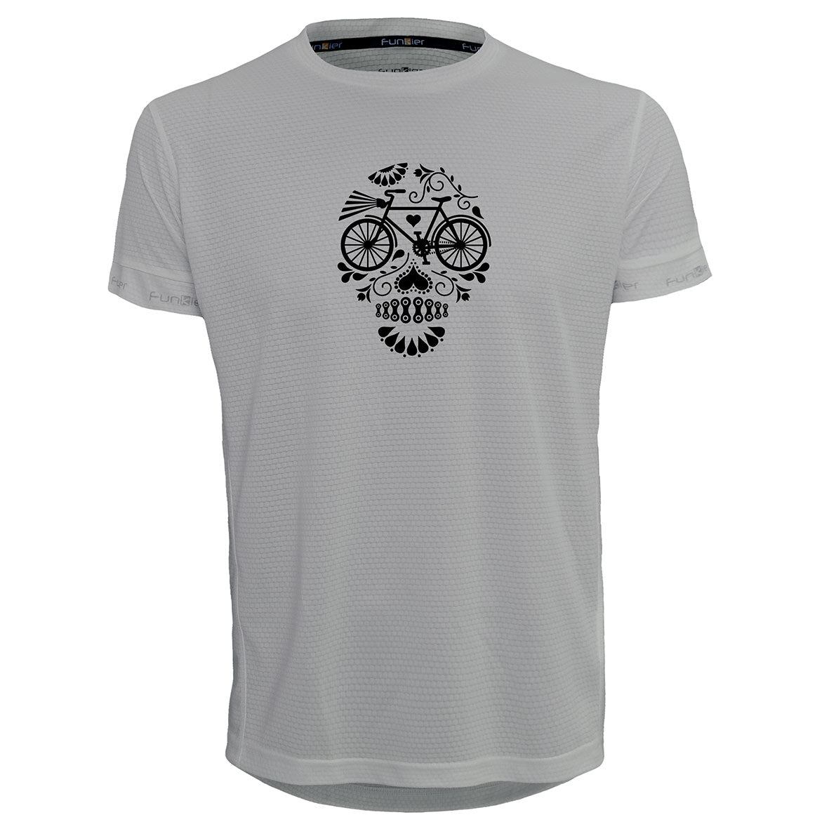 Funkier | לאוהבי רכיבה חולצת דרייפיט אופנתית גזרת יוניסקס בעיצוב BICYCLE-SKULL